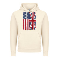 Vintage Artic united states with united kingdom flag mix us and uk union jack Vintage Hoodie - linhVisuals
