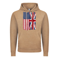 Vintage Coffee united states with united kingdom flag mix us and uk union jack Vintage Hoodie - linhVisuals