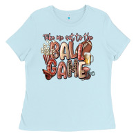 Baby Blue take me out to the ball game Ladies Tee - FaDigitalArtStudio