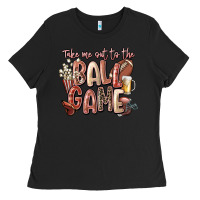 Black take me out to the ball game Ladies Tee - FaDigitalArtStudio