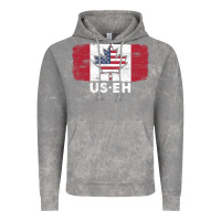 Cloud Rock us eh american canadian flag canada day leaf with usa flag inside Vintage Hoodie - linhVisuals