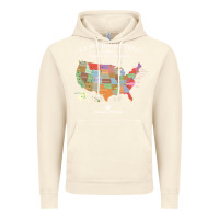 Vintage Artic us national parks map colorful with all 59 national parks Vintage Hoodie - linhVisuals