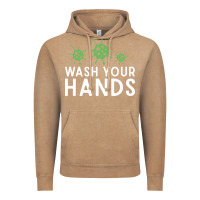 Vintage Coffee wash your hands green germs graphic Vintage Hoodie - linhVisuals