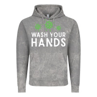 Cloud Rock wash your hands green germs graphic Vintage Hoodie - linhVisuals