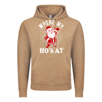 Vintage Coffee where my ho's at funny santa christmas pun naughty xmas humor gift Vintage Hoodie - linhVisuals