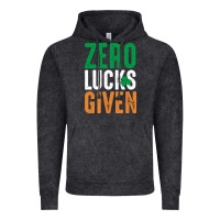 Vintage Black zero lucks given funny st patricks day joke quote lucky shamrock irela Vintage Hoodie - linhVisuals