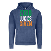 Vintage Denim zero lucks given funny st patricks day joke quote lucky shamrock irela Vintage Hoodie - linhVisuals