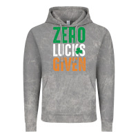 Zero Lucks Given Funny St Patricks Day Joke Quote Lucky Shamrock Irela Vintage Hoodie | Teevron