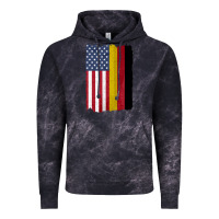 Cloud Black united states with germany flag mix us and german country flags Vintage Hoodie - linhVisuals