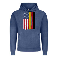 Vintage Denim united states with germany flag mix us and german country flags Vintage Hoodie - linhVisuals