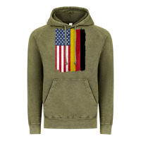 Vintage Olive united states with germany flag mix us and german country flags Vintage Hoodie - linhVisuals