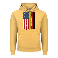 Vintage Mustard united states with germany flag mix us and german country flags Vintage Hoodie - linhVisuals