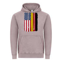 Vintage Zinc united states with germany flag mix us and german country flags Vintage Hoodie - linhVisuals