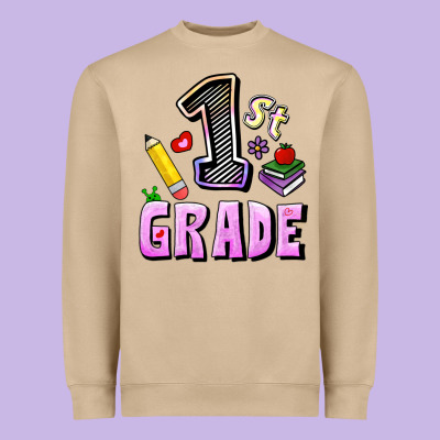 First Grade Heavyweight Sweatshirt Designed By Ranaportraitstore