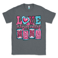 Charcoal Heather love is being called mama Classic Tee - OliviaCreatesArt