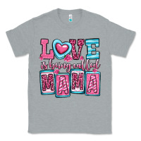 Heather Grey love is being called mama Classic Tee - OliviaCreatesArt