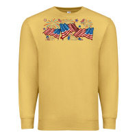 Antique Gold fourth of july american flag Premium Sweatshirt - RanaPortraitStore