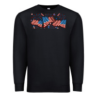 Black fourth of july american flag Premium Sweatshirt - RanaPortraitStore