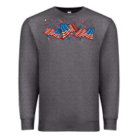 Charcoal Heather fourth of july american flag Premium Sweatshirt - RanaPortraitStore