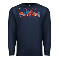 Navy fourth of july american flag Premium Sweatshirt - RanaPortraitStore