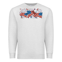 Oatmeal Heather fourth of july american flag Premium Sweatshirt - RanaPortraitStore