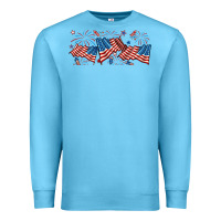 Ocean Blue fourth of july american flag Premium Sweatshirt - RanaPortraitStore