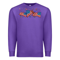 Purple fourth of july american flag Premium Sweatshirt - RanaPortraitStore