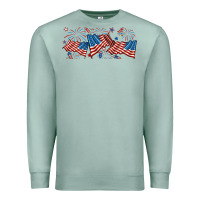 Seafoam fourth of july american flag Premium Sweatshirt - RanaPortraitStore