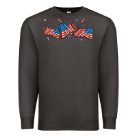 Smoke fourth of july american flag Premium Sweatshirt - RanaPortraitStore
