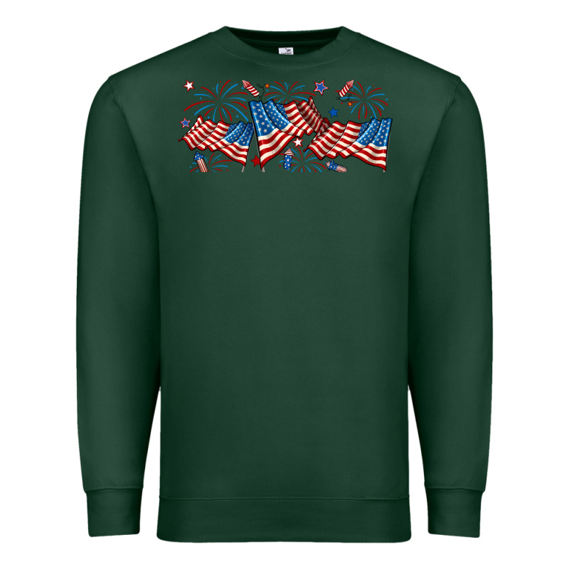 Fourth Of July American Flag Premium Sweatshirt by RanaPortraitStore | Teevron