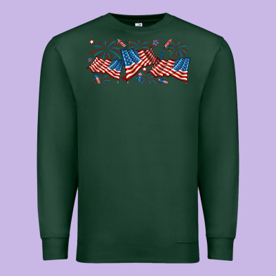 Fourth Of July American Flag Premium Sweatshirt Designed By Ranaportraitstore
