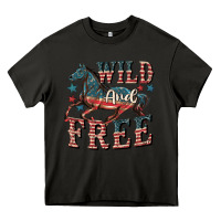 Asphalt Wild and free 4th of july Heavy Core Tee - CowGirlArtShop