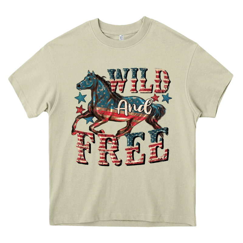 Wild And Free 4th Of July Heavy Core Tee by CowGirlArtShop | Teevron