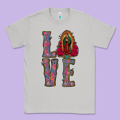 Love Lady Of Guadalupe Classic Tee Designed By Jasminsmagicworld