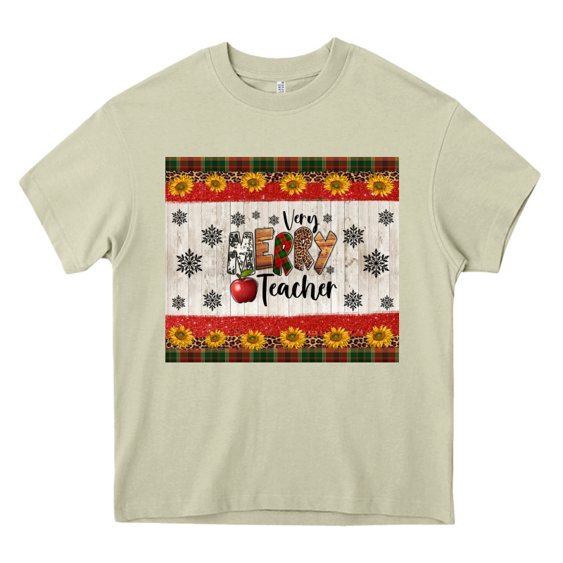 Very Merry Teacher Heavy Core Tee by Jasminsmagicworld | Teevron