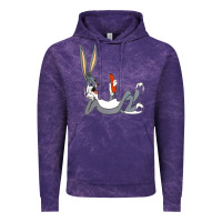 Cloud Purple funny rabbit 3 Vintage Hoodie - linhVisuals