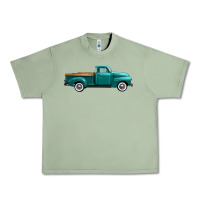 Oil Green western truck side view Urban Heavy Tee - FaDigitalArtStudio