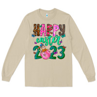 Mushroom Happy Easter Long Sleeve Tee - CowhideDigitalArt