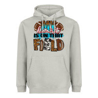 My Heart Is On That Field Football Heavyweight Hoodie | Teevron