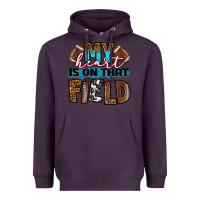 Plum my heart is on that field football Heavyweight Hoodie - RanaPortraitStore