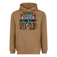 Toasted Coconut my heart is on that field football Heavyweight Hoodie - RanaPortraitStore