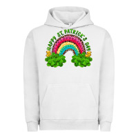 Pigment Lunar Rock Happy St. Patrick's Day Rainbow And Shamrock Urban Hoodie - RanaPortraitStore