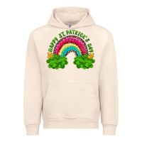 Sandshell Happy St. Patrick's Day Rainbow And Shamrock Urban Hoodie - RanaPortraitStore
