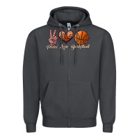 Smoke peace love basketball Zipper Hoodie - JahusDesignShop
