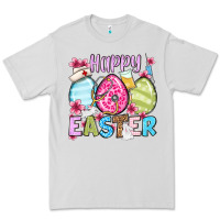 Dove Grey Happy Easter eggs Premium Tee - OliviaCreatesArt