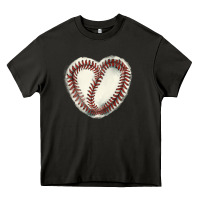 Asphalt Baseball ball heart Heavy Core Tee - HowdyJamesFarm