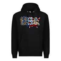 Black usa american flag background Premium Hoodie - Jasminsmagicworld