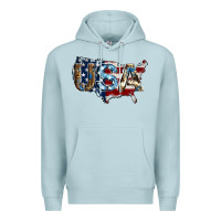 Blue Mist usa american flag background Premium Hoodie - Jasminsmagicworld