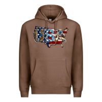 Chestnut usa american flag background Premium Hoodie - Jasminsmagicworld