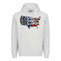 Dove Grey usa american flag background Premium Hoodie - Jasminsmagicworld